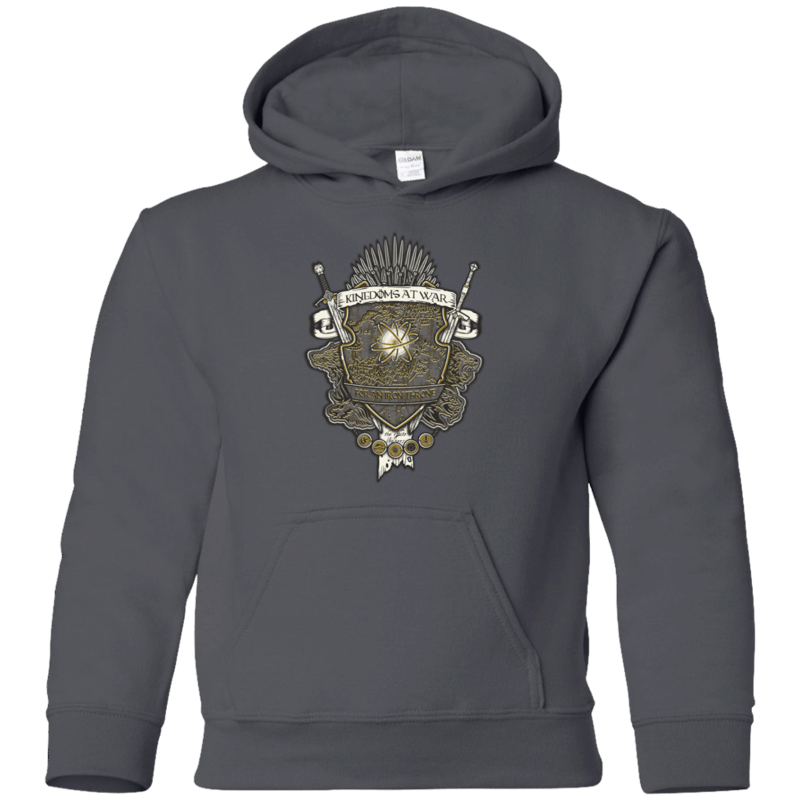 Sweatshirts Charcoal / YS Crest of Thrones Youth Hoodie