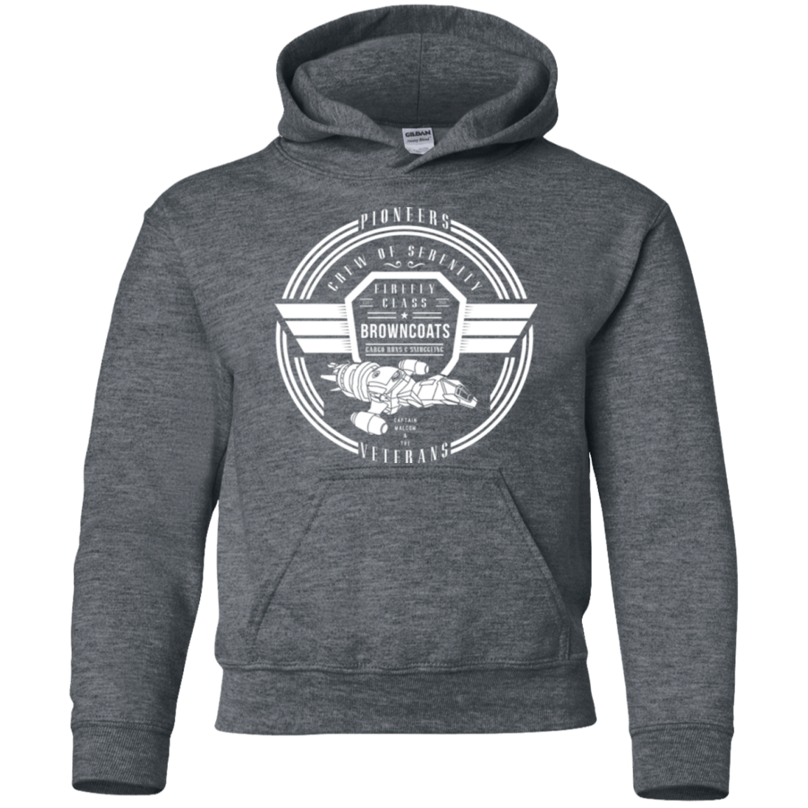 Sweatshirts Dark Heather / YS Crew of Serenity Youth Hoodie
