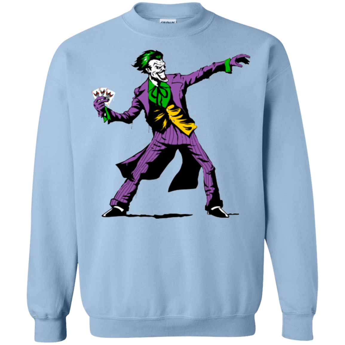 Sweatshirts Light Blue / Small Crime Clown Banksy Crewneck Sweatshirt