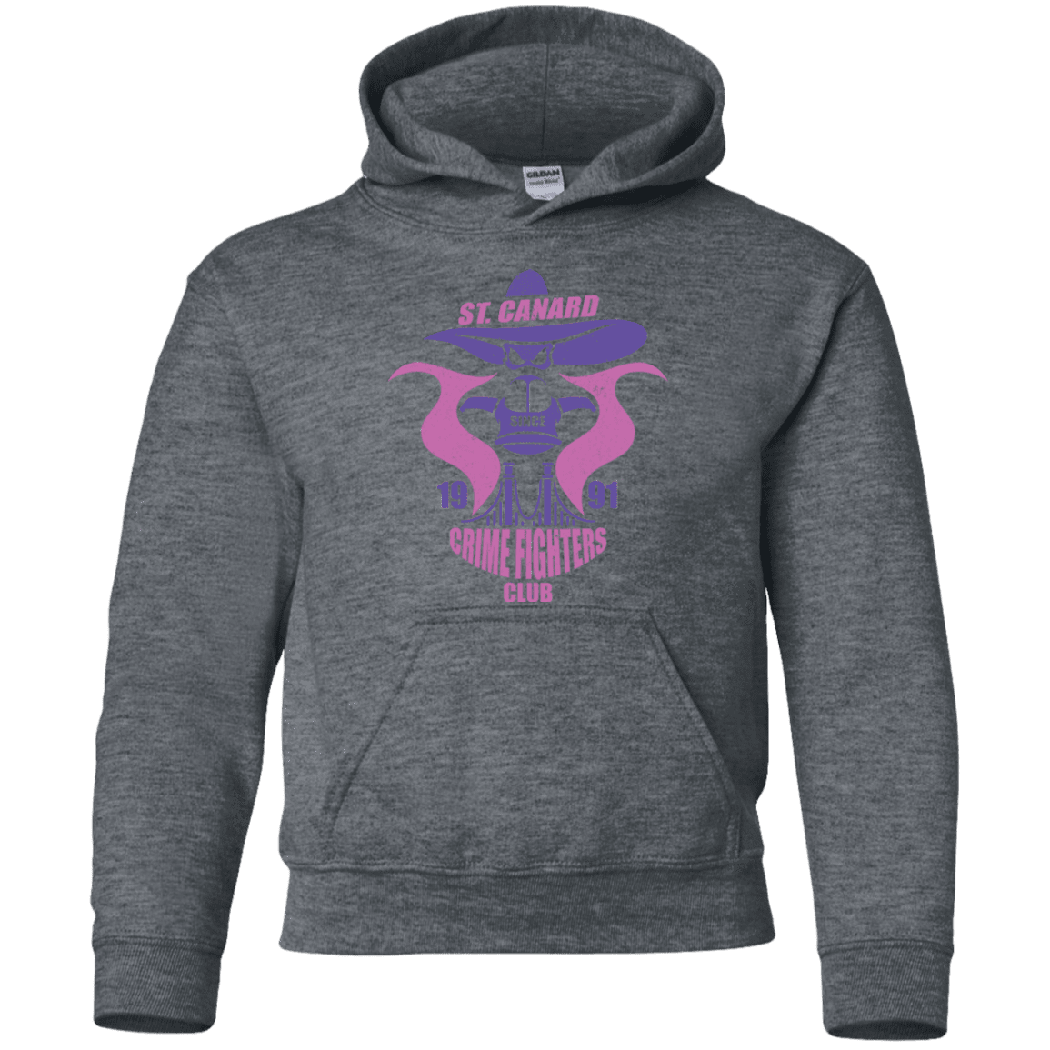 Sweatshirts Dark Heather / YS Crime Fighters Club Youth Hoodie