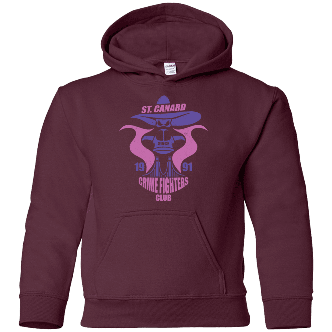 Sweatshirts Maroon / YS Crime Fighters Club Youth Hoodie