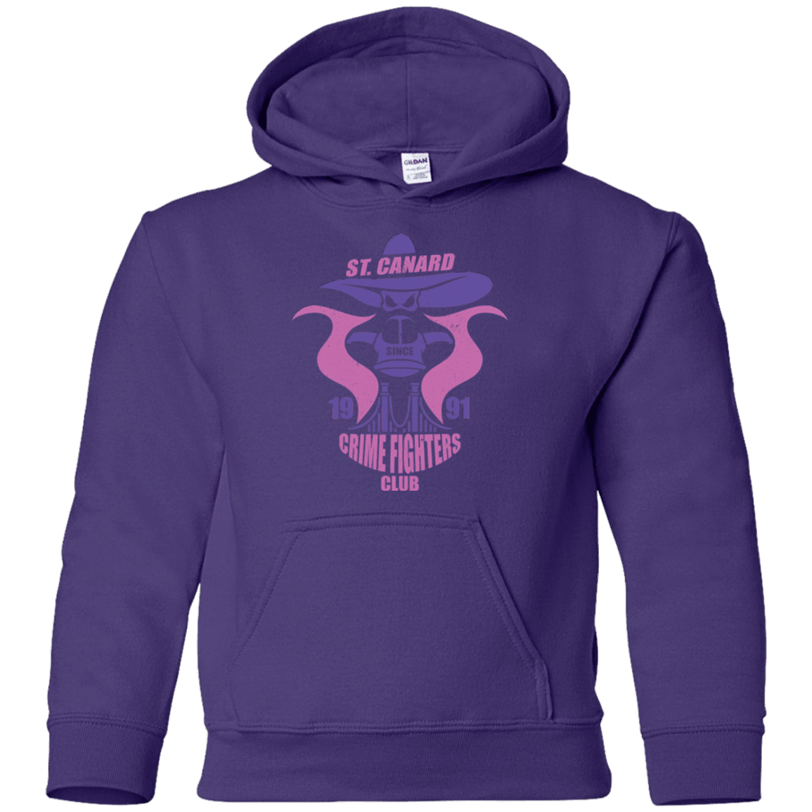 Sweatshirts Purple / YS Crime Fighters Club Youth Hoodie