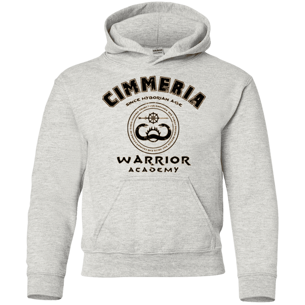 Sweatshirts Ash / YS Crimmeria Warrior academy Youth Hoodie