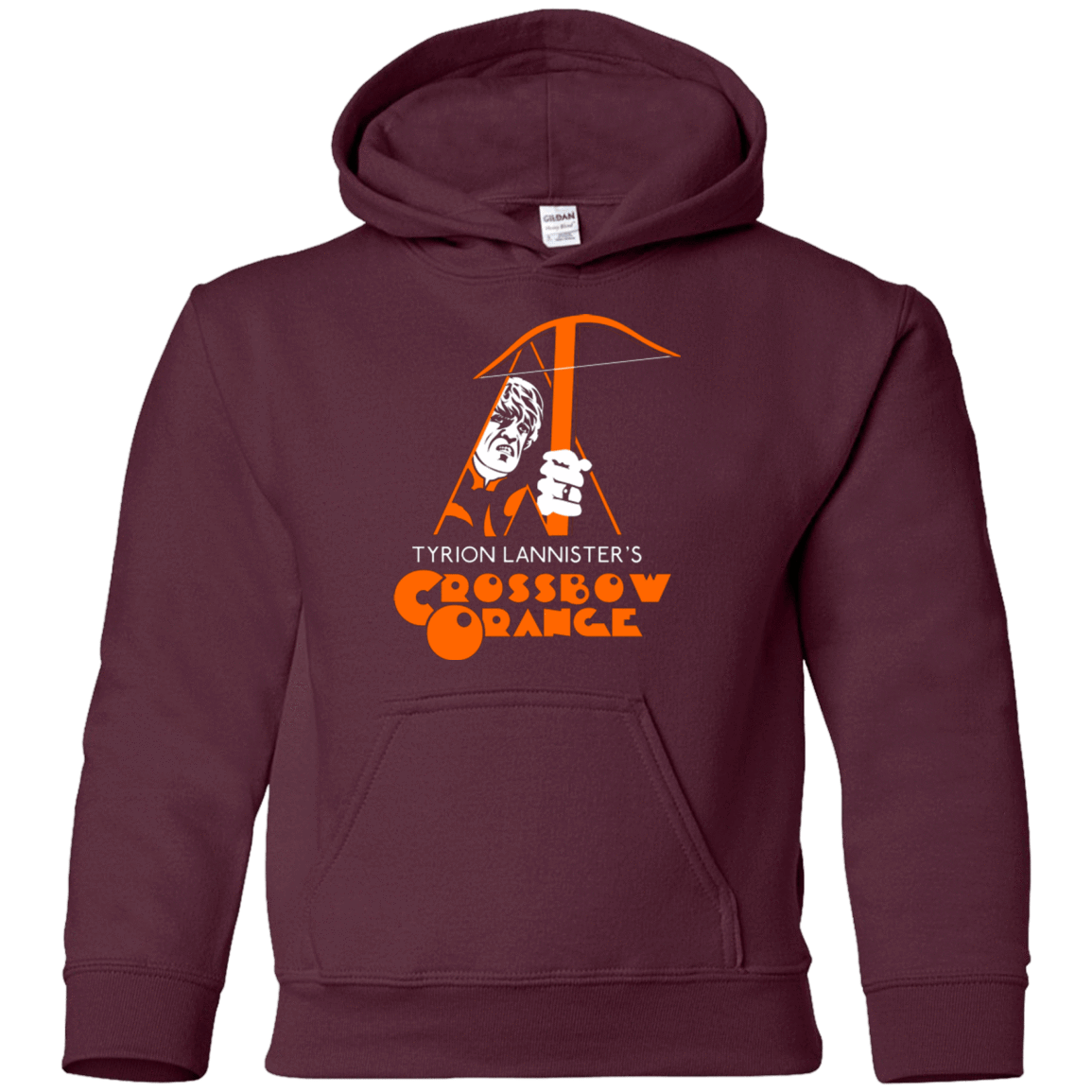Sweatshirts Maroon / YS Crossbow Orange Youth Hoodie