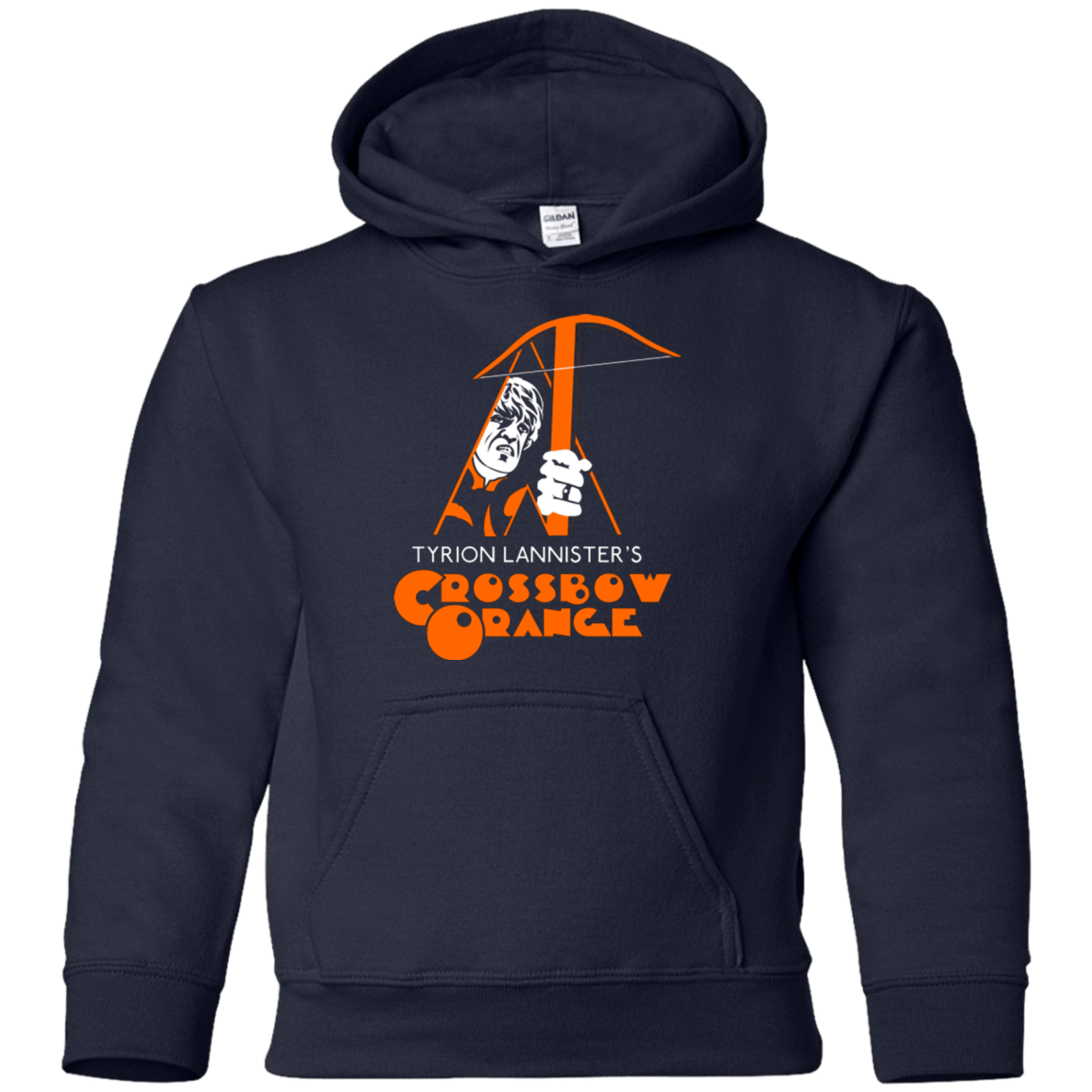 Sweatshirts Navy / YS Crossbow Orange Youth Hoodie
