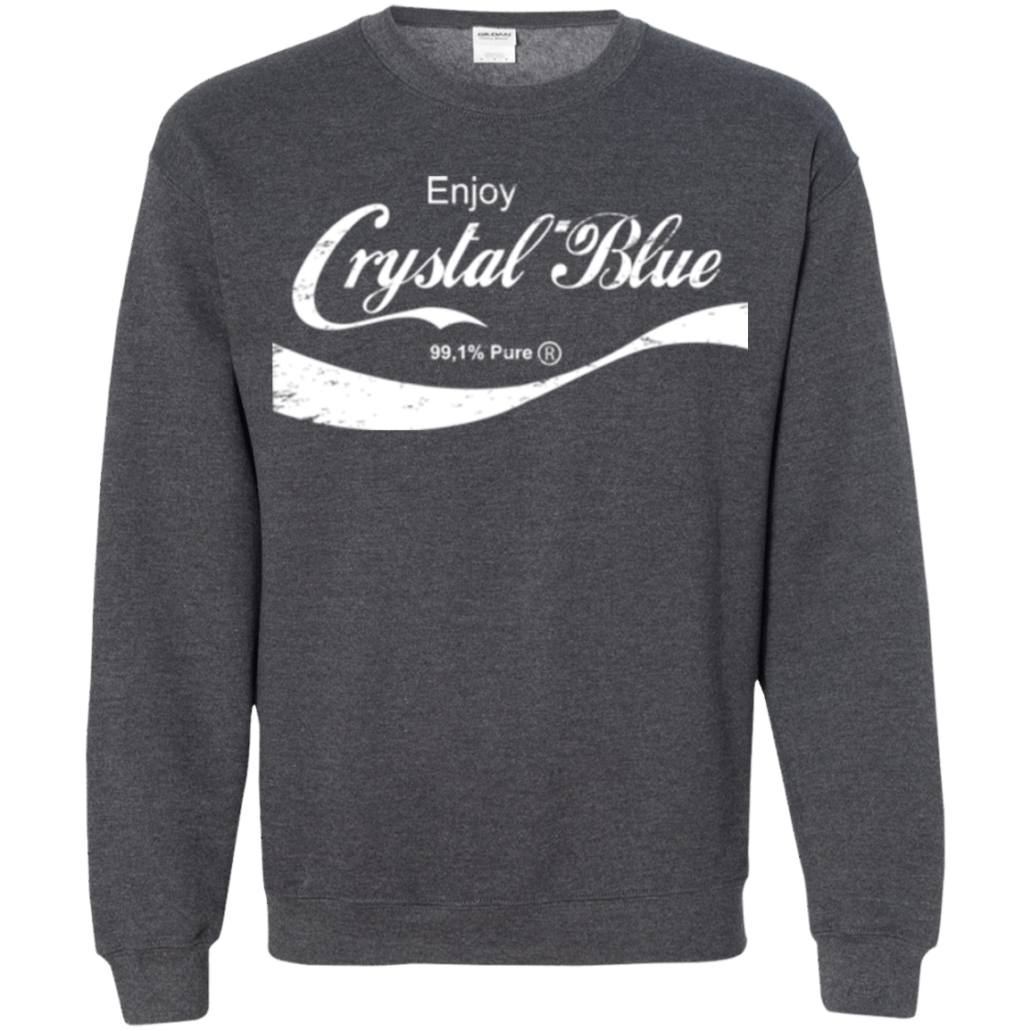 Sweatshirts Dark Heather / Small Crystal Blue Coke Crewneck Sweatshirt