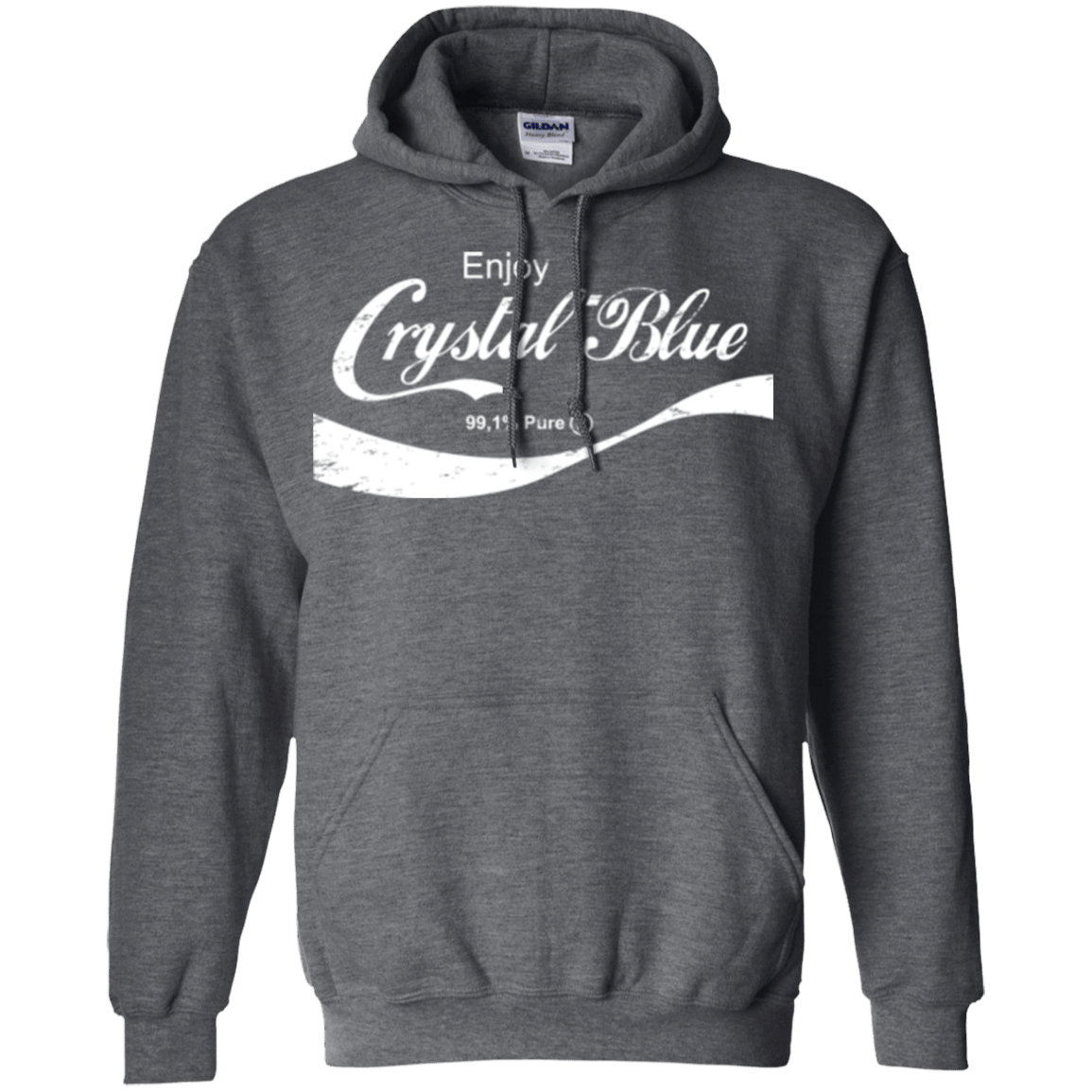 Sweatshirts Dark Heather / Small Crystal Blue Coke Pullover Hoodie