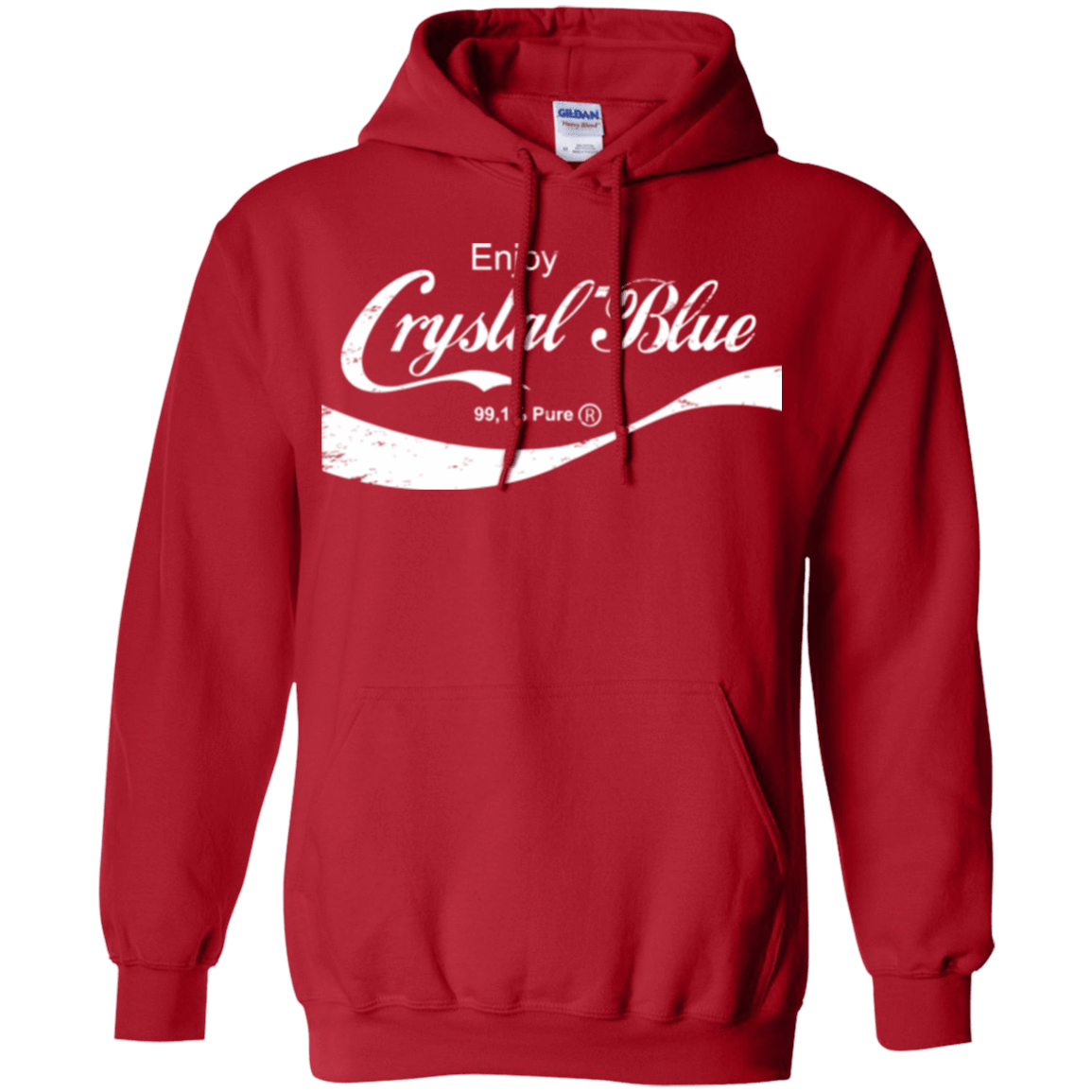 Sweatshirts Red / Small Crystal Blue Coke Pullover Hoodie