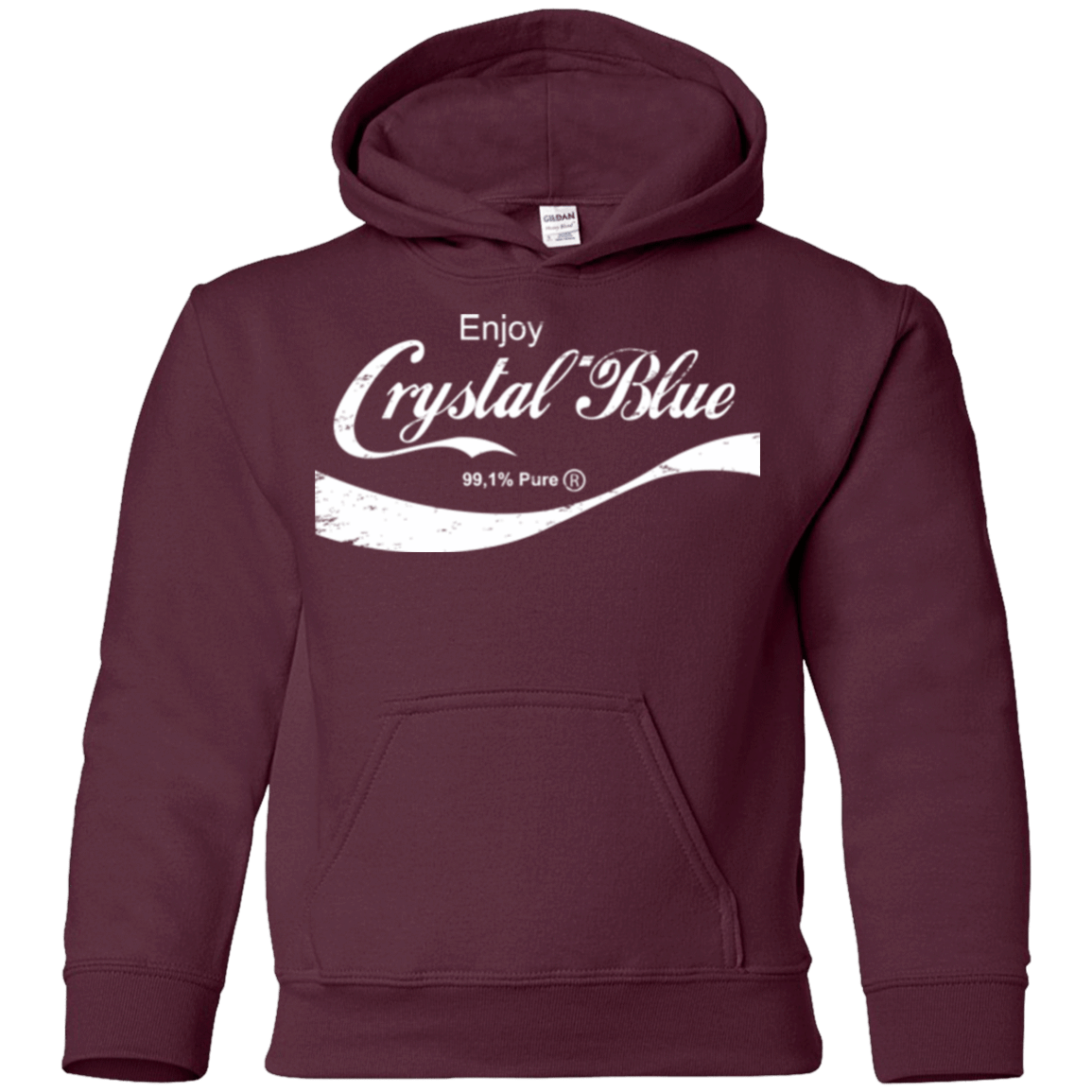 Sweatshirts Maroon / YS Crystal Blue Coke Youth Hoodie