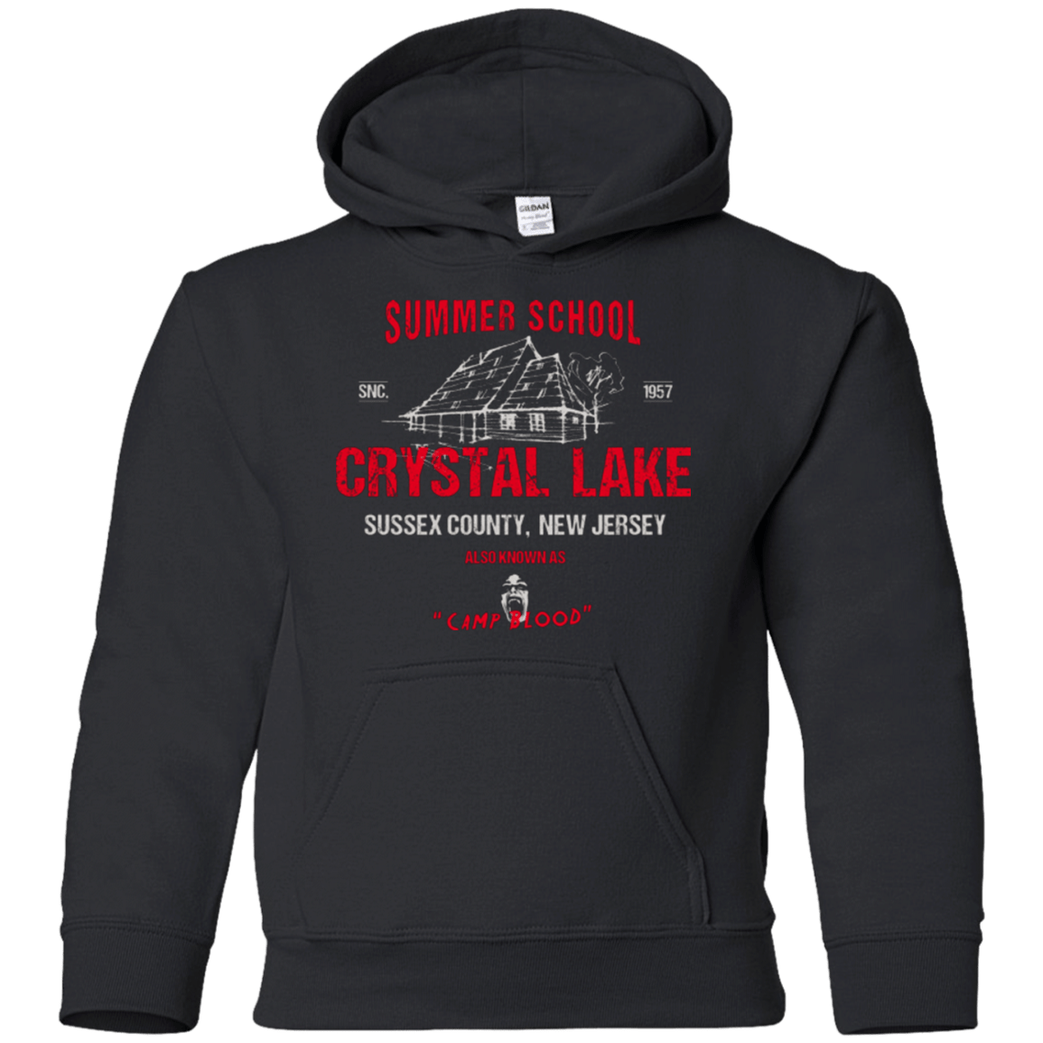 Sweatshirts Black / YS Crystal Lake summer school Youth Hoodie