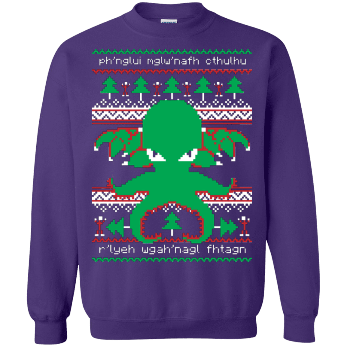 Sweatshirts Purple / Small Cthulhu Cultist Christmas Crewneck Sweatshirt