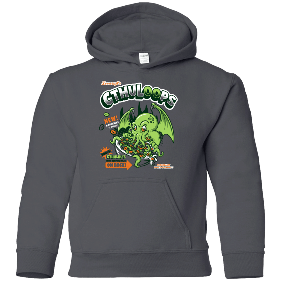 Sweatshirts Charcoal / YS Cthuloops Youth Hoodie