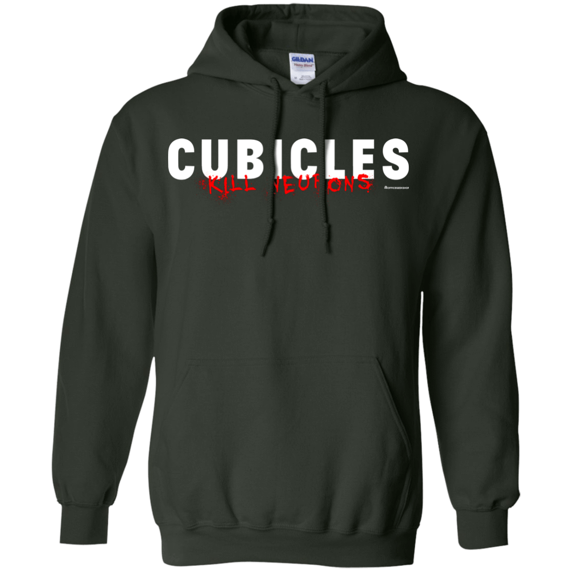 Sweatshirts Forest Green / Small Cubicles Kill Neurons Pullover Hoodie