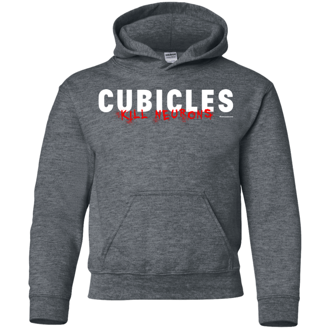Sweatshirts Dark Heather / YS Cubicles Kill Neurons Youth Hoodie