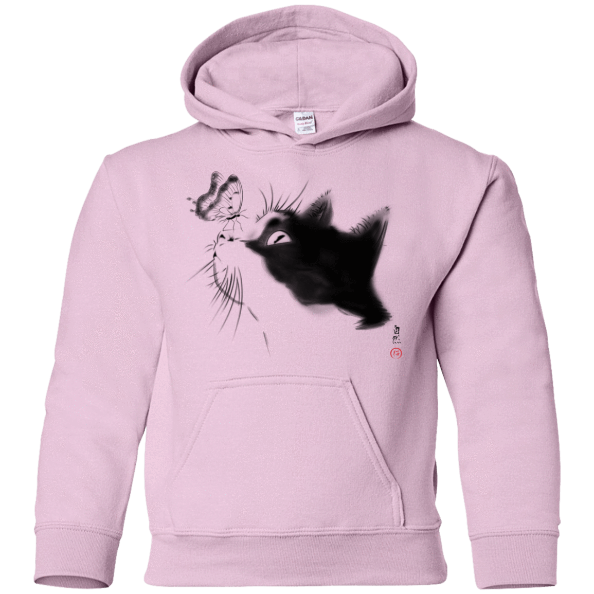 Sweatshirts Light Pink / YS Curious Cat Youth Hoodie