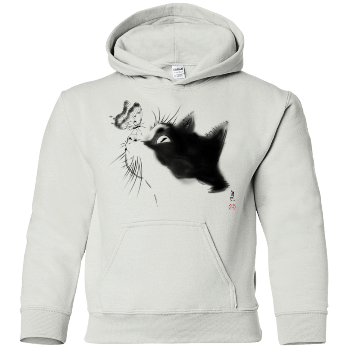 Sweatshirts White / YS Curious Cat Youth Hoodie