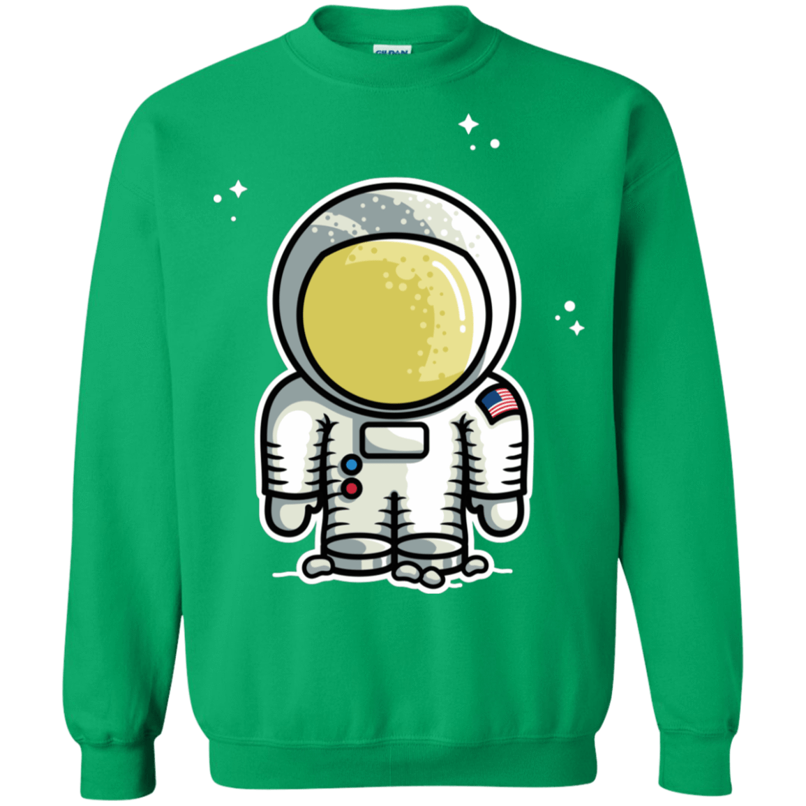 Sweatshirts Irish Green / S Cute Astronaut Crewneck Sweatshirt