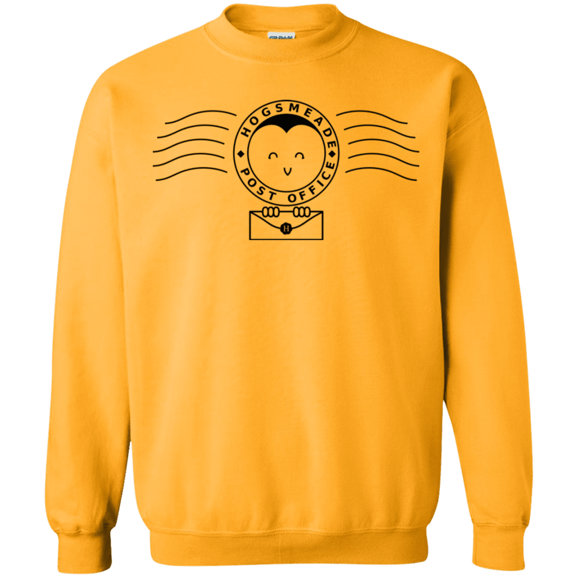 Sweatshirts Gold / S Cute Hogsmeade Post Office Stamp Crewneck Sweatshirt