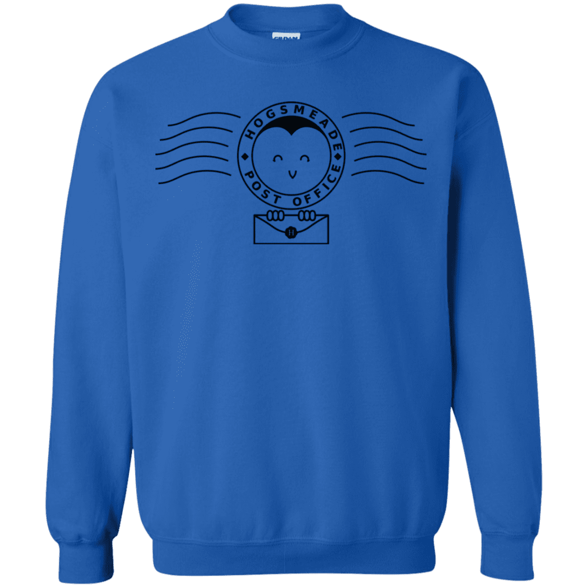 Sweatshirts Royal / S Cute Hogsmeade Post Office Stamp Crewneck Sweatshirt
