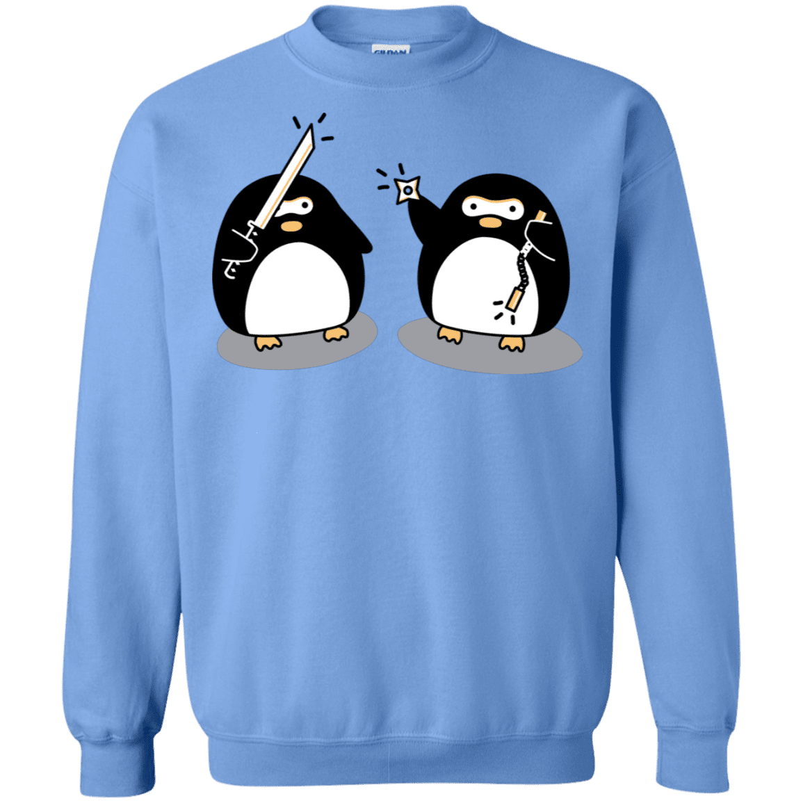 Sweatshirts Carolina Blue / S Cute Ninja Penguins Crewneck Sweatshirt
