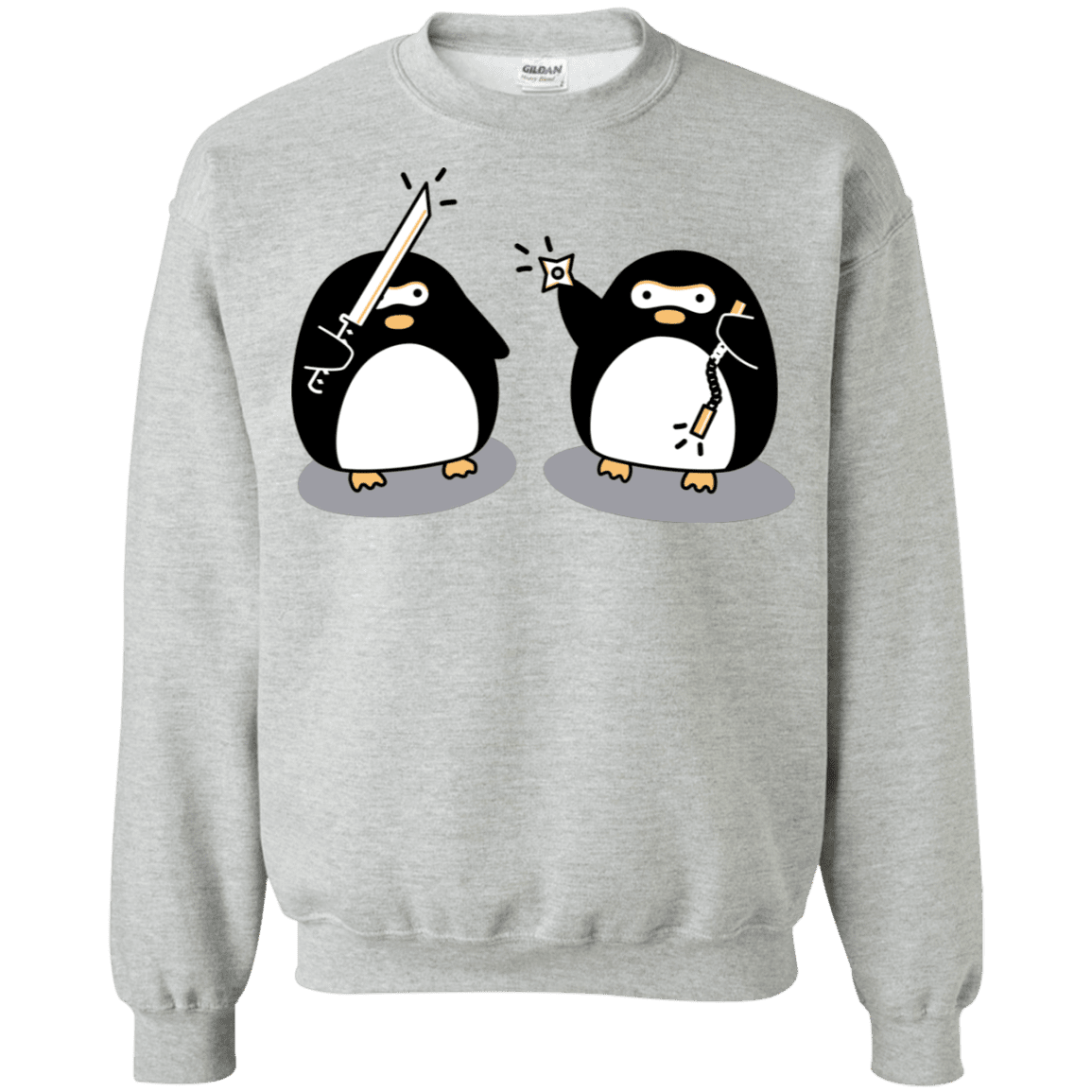 Sweatshirts Sport Grey / S Cute Ninja Penguins Crewneck Sweatshirt