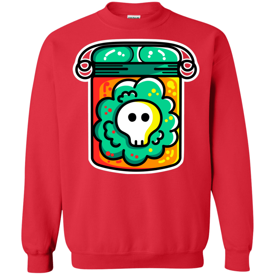 Sweatshirts Red / S Cute Skull In A Jar Crewneck Sweatshirt