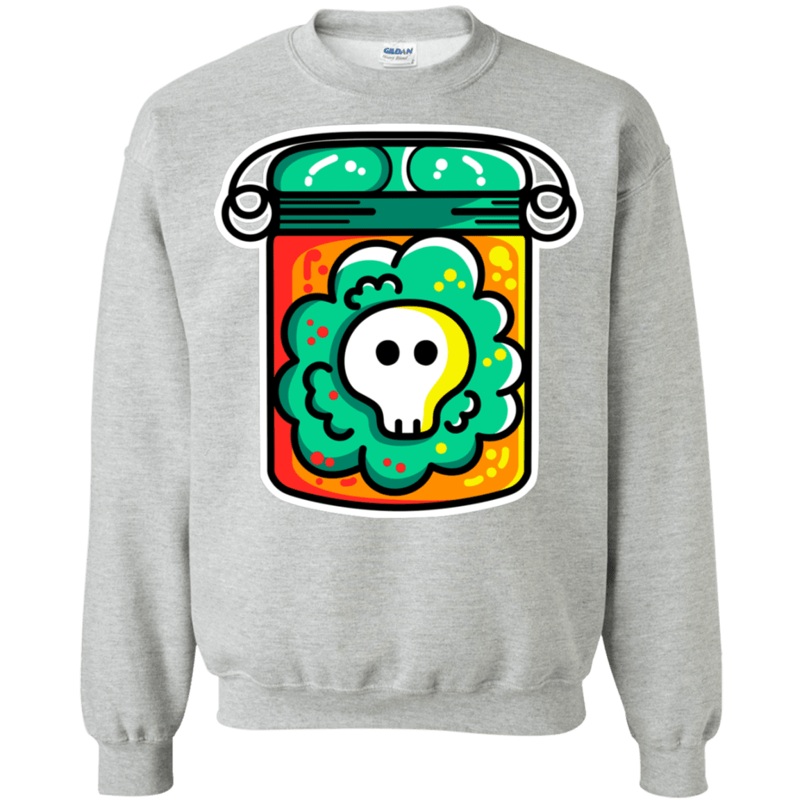 Sweatshirts Sport Grey / S Cute Skull In A Jar Crewneck Sweatshirt