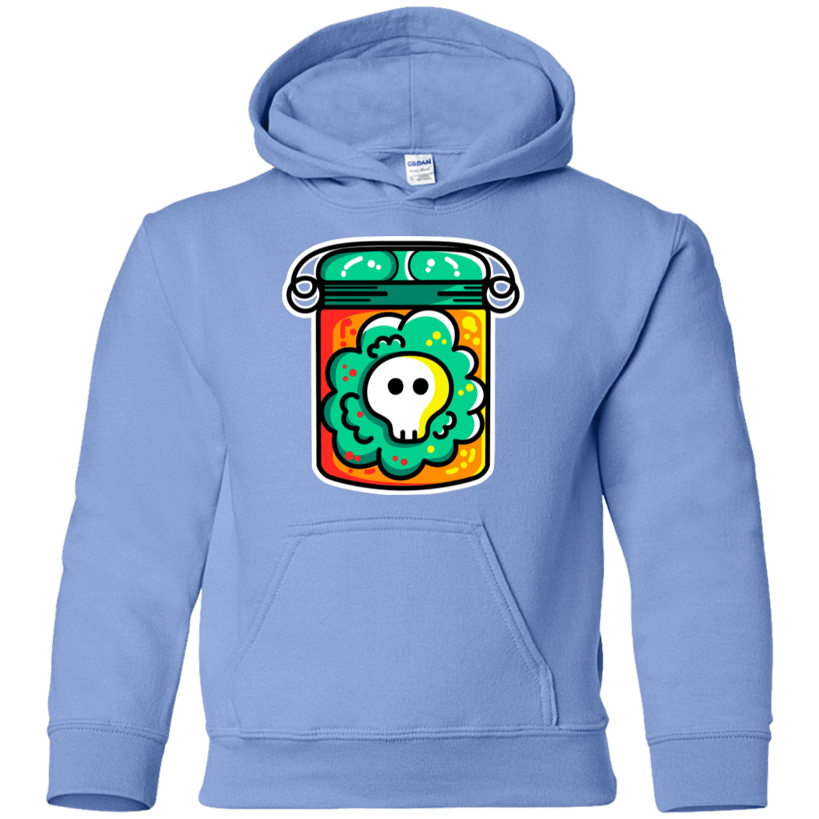 Sweatshirts Carolina Blue / YS Cute Skull In A Jar Youth Hoodie