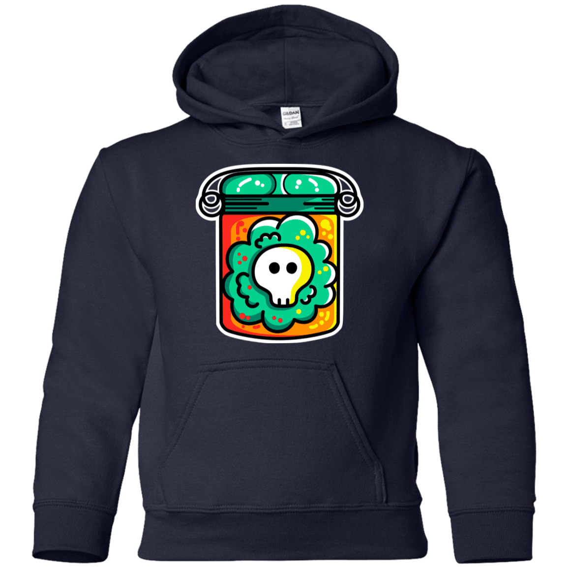 Sweatshirts Navy / YS Cute Skull In A Jar Youth Hoodie