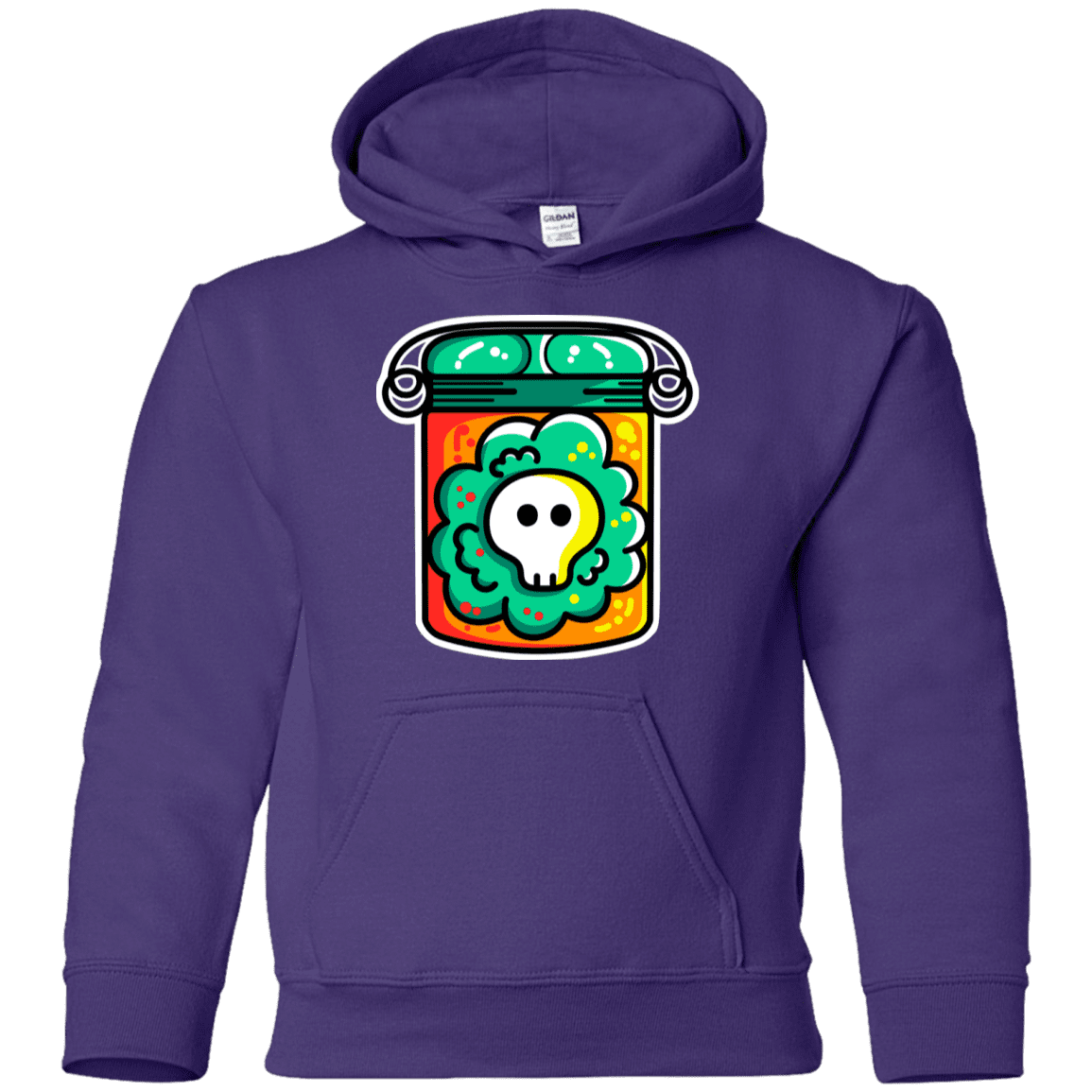 Sweatshirts Purple / YS Cute Skull In A Jar Youth Hoodie