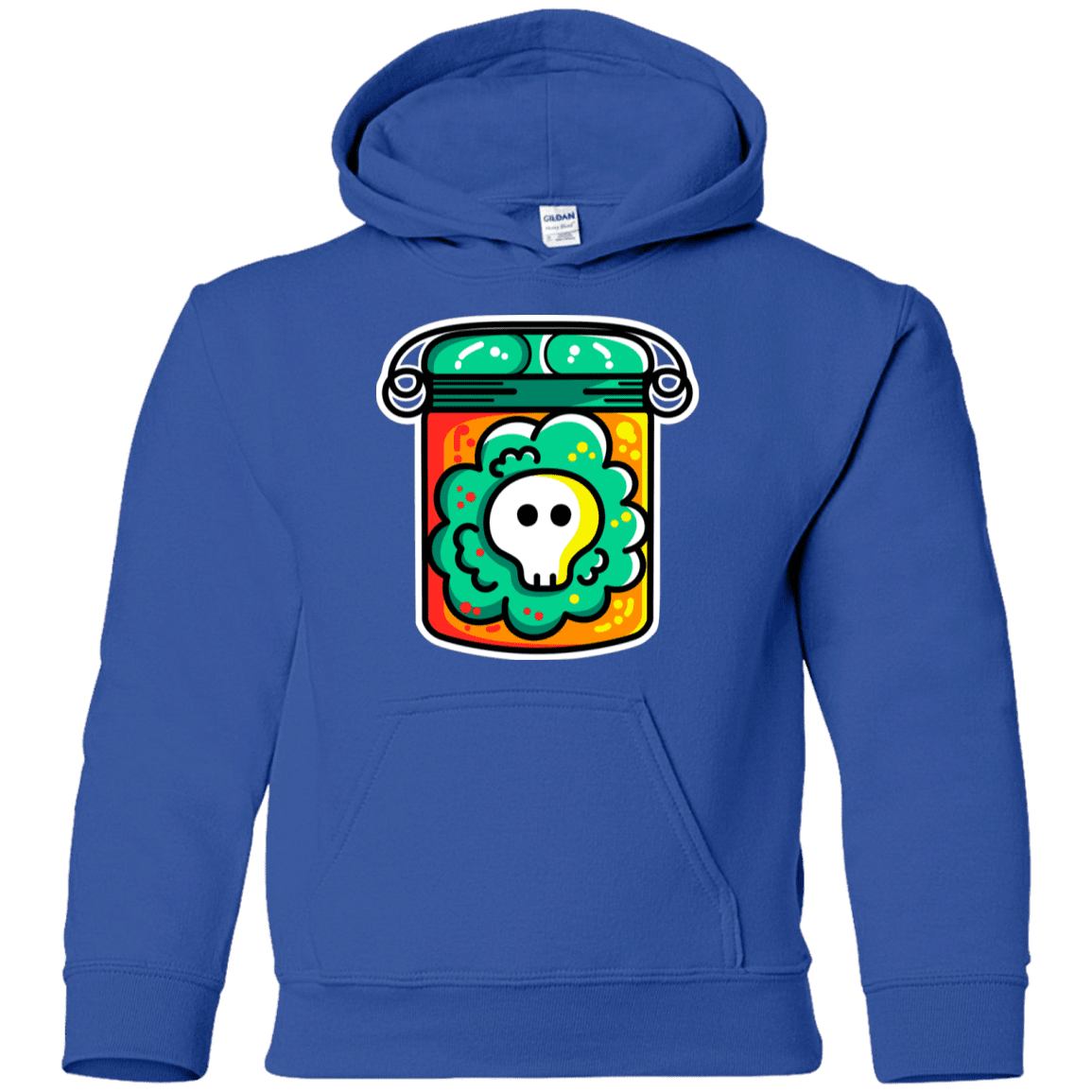 Sweatshirts Royal / YS Cute Skull In A Jar Youth Hoodie