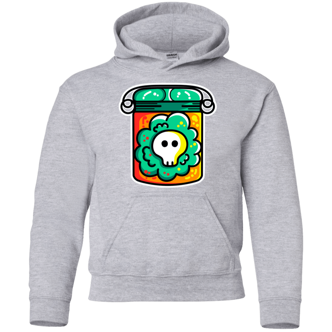 Sweatshirts Sport Grey / YS Cute Skull In A Jar Youth Hoodie
