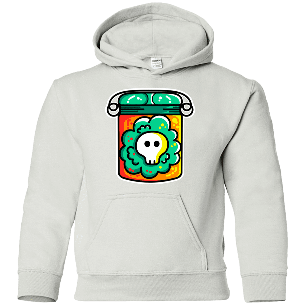 Sweatshirts White / YS Cute Skull In A Jar Youth Hoodie