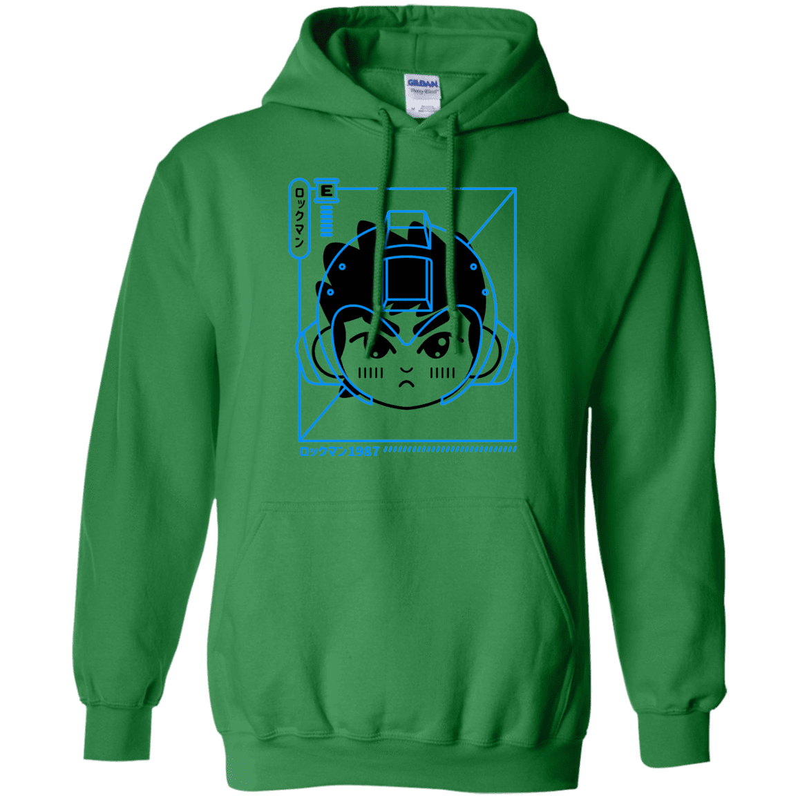 Sweatshirts Irish Green / S Cyber Helmet Rokkuman Pullover Hoodie