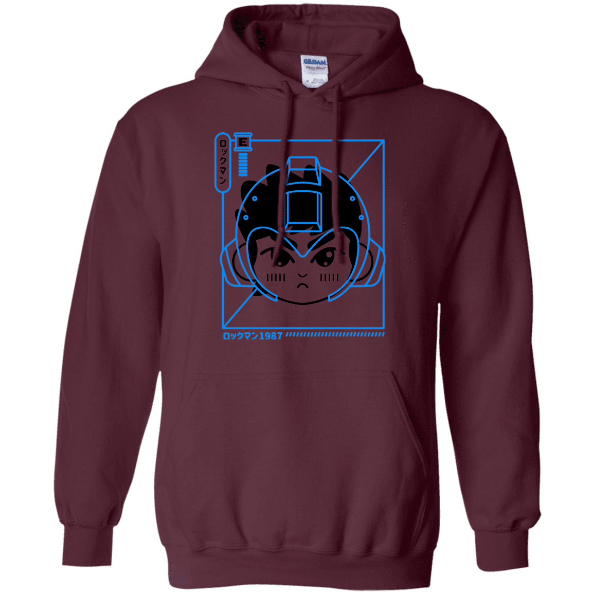 Sweatshirts Maroon / S Cyber Helmet Rokkuman Pullover Hoodie