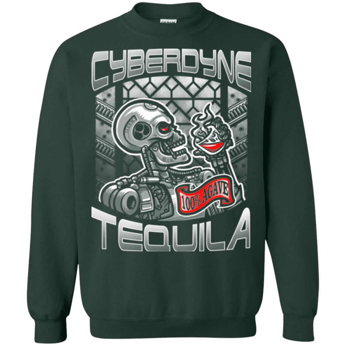 Sweatshirts Forest Green / Small Cyberdyne Whiskey Crewneck Sweatshirt