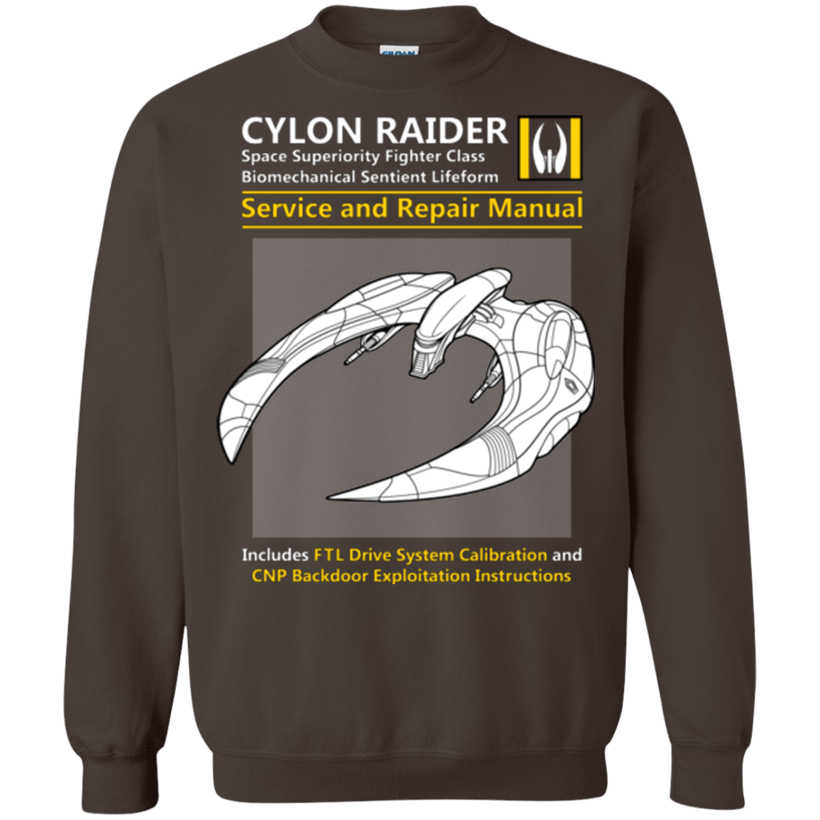 Sweatshirts Dark Chocolate / Small CYLON RAIDER SERVICE & REPAIR MANUAL Crewneck Sweatshirt