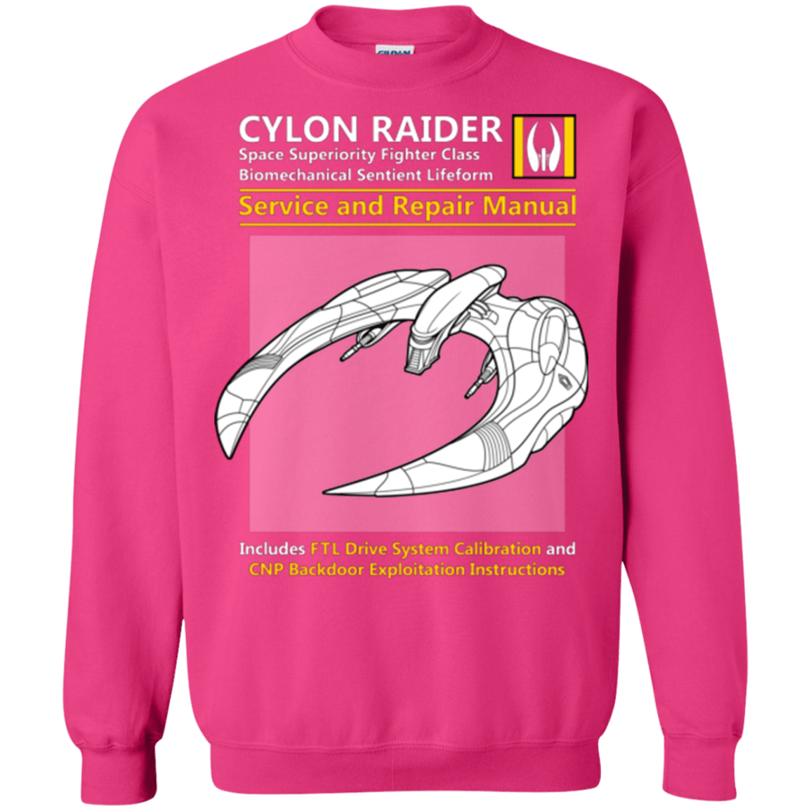Sweatshirts Heliconia / Small CYLON RAIDER SERVICE & REPAIR MANUAL Crewneck Sweatshirt