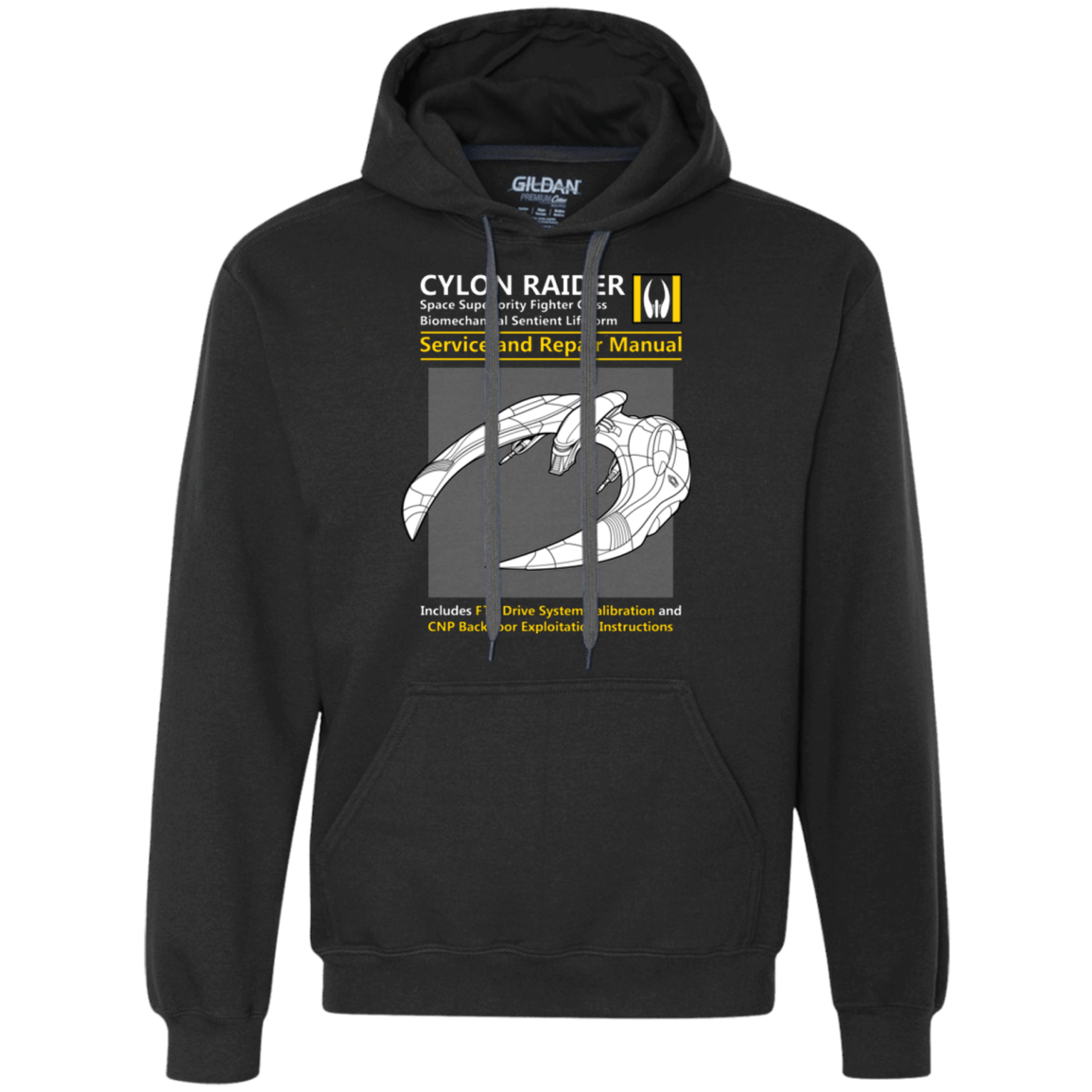 Sweatshirts Black / Small CYLON RAIDER SERVICE & REPAIR MANUAL Premium Fleece Hoodie
