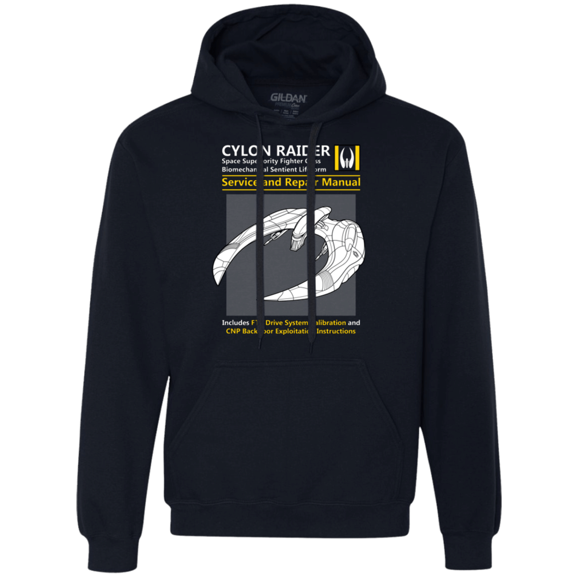 Sweatshirts Navy / Small CYLON RAIDER SERVICE & REPAIR MANUAL Premium Fleece Hoodie