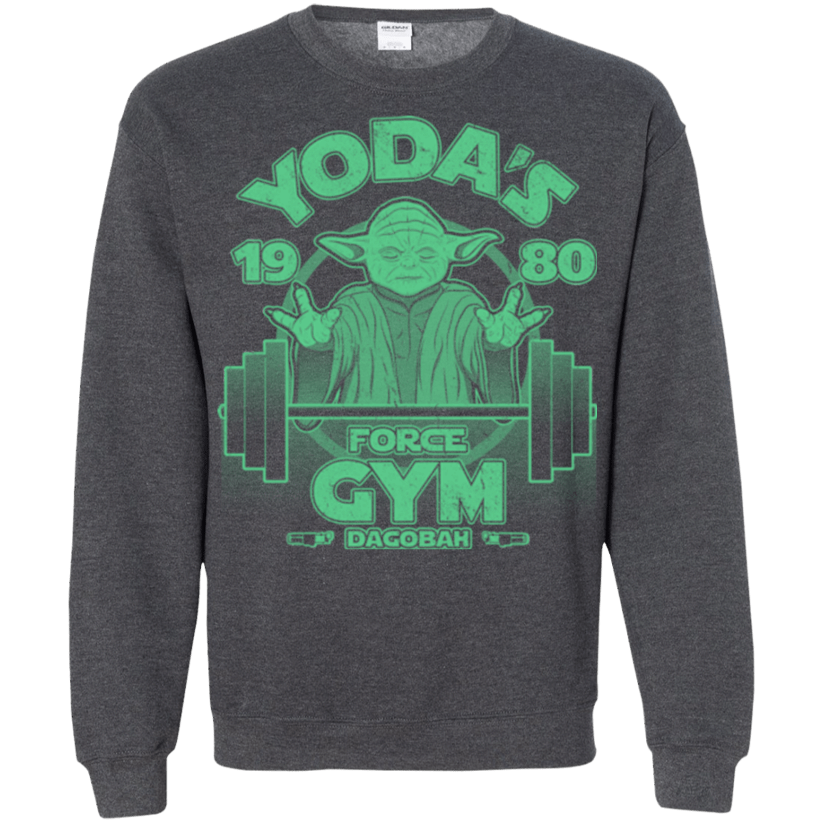 Sweatshirts Dark Heather / Small Dagobah Gym Crewneck Sweatshirt