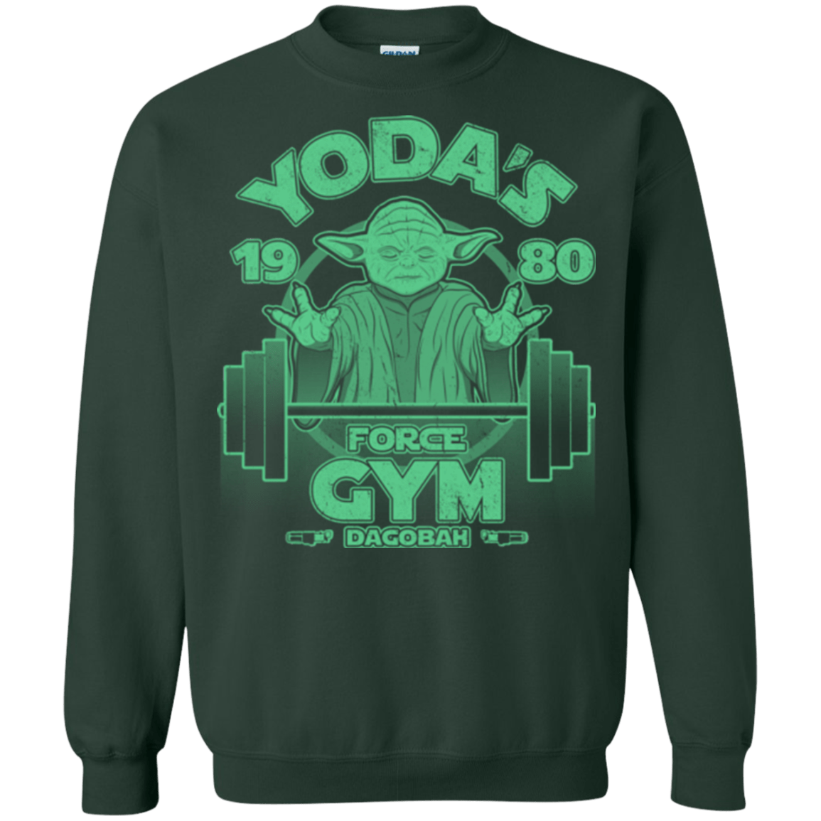 Sweatshirts Forest Green / Small Dagobah Gym Crewneck Sweatshirt