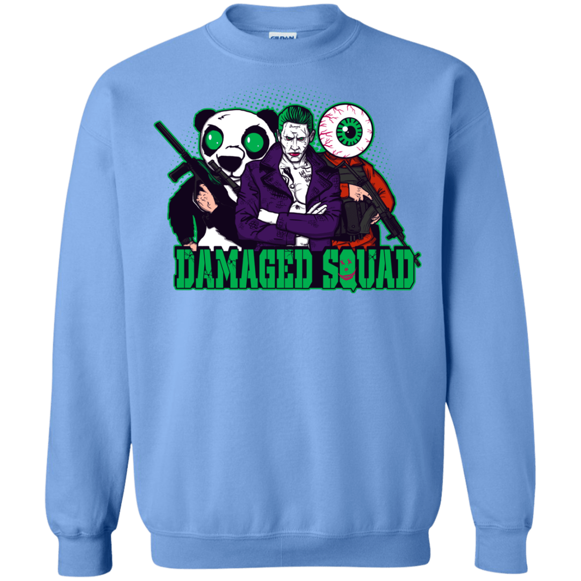 Sweatshirts Carolina Blue / Small Damaged Squad Crewneck Sweatshirt