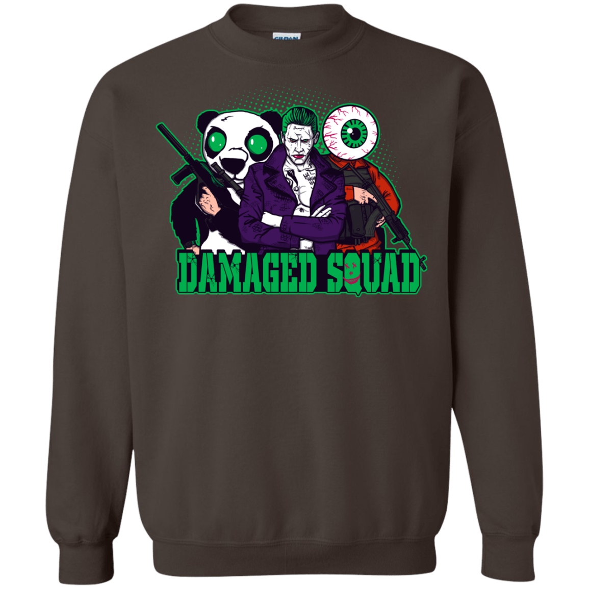 Sweatshirts Dark Chocolate / Small Damaged Squad Crewneck Sweatshirt