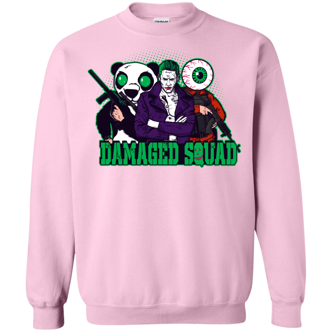Sweatshirts Light Pink / Small Damaged Squad Crewneck Sweatshirt