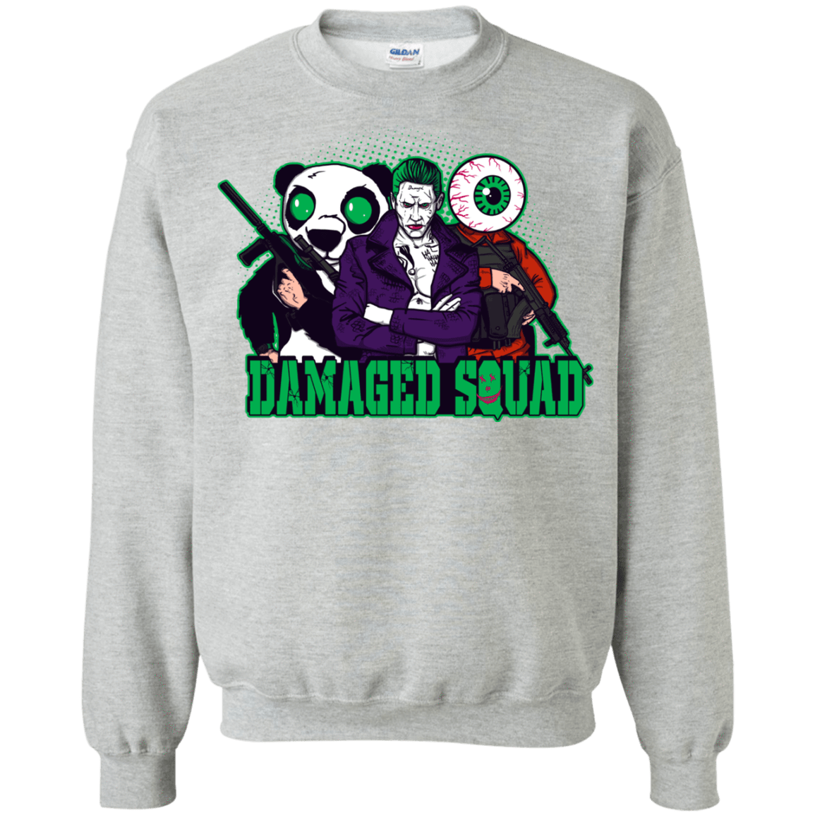 Sweatshirts Sport Grey / Small Damaged Squad Crewneck Sweatshirt