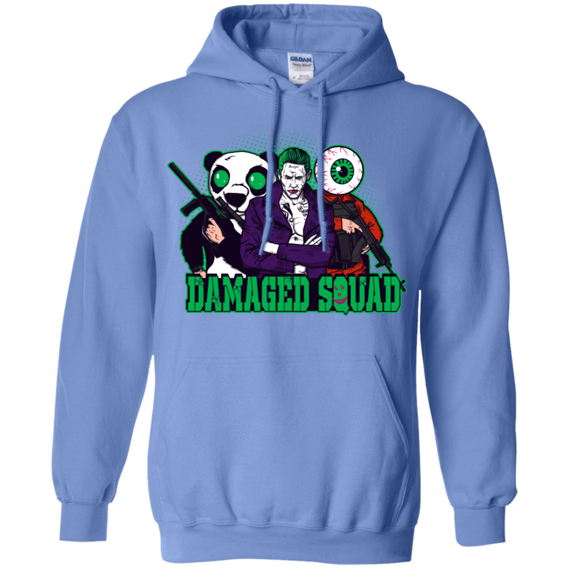 Sweatshirts Carolina Blue / Small Damaged Squad Pullover Hoodie