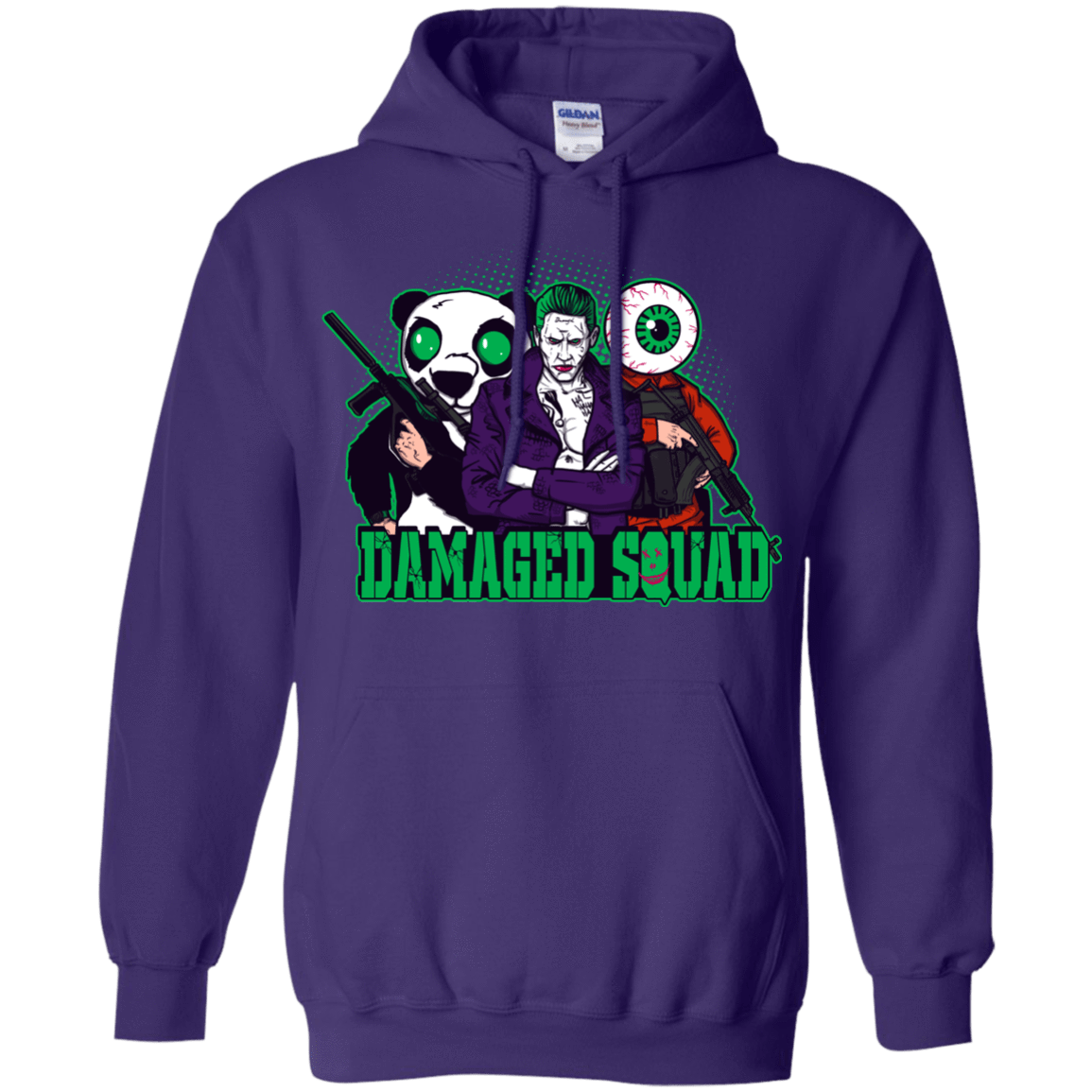 Sweatshirts Purple / Small Damaged Squad Pullover Hoodie