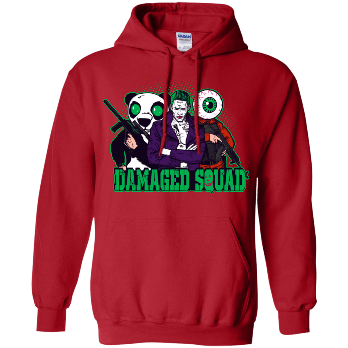 Sweatshirts Red / Small Damaged Squad Pullover Hoodie