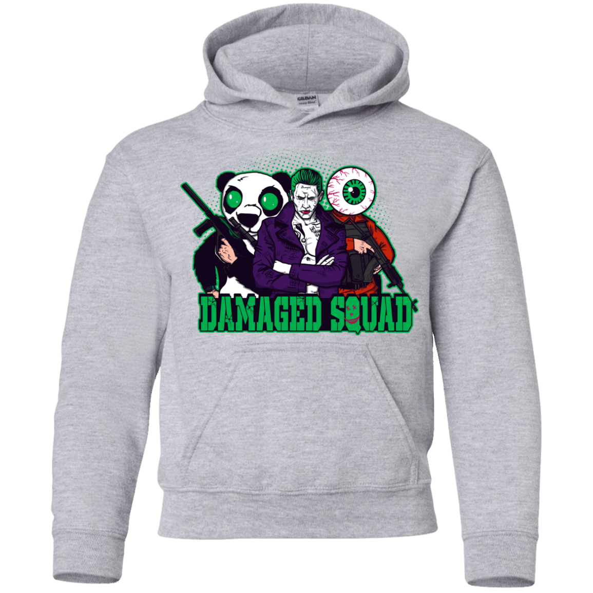 Sweatshirts Sport Grey / YS Damaged Squad Youth Hoodie